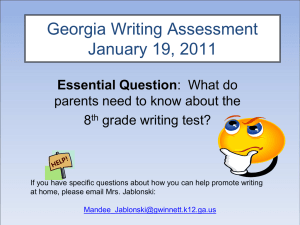 Georgia Writing Assessment Rubric