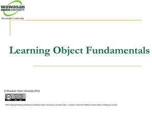 Learning Object Fundamentals
