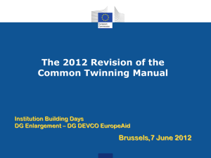 The 2012 Revision of the Common Twinning Manual