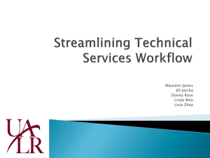 Streamlining Technical Services Workflow
