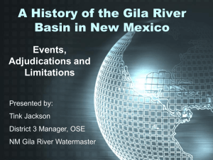 A History of the Gila River Basin in New Mexico