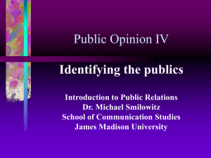 Public Opinion IV - James Madison University