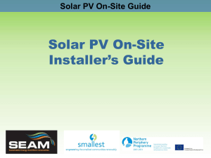 Solar PV On-site Guide
