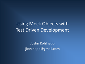Using Mocking with Test Driven Development