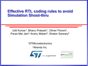 Effective RTL coding rules to avoid Simulation Shoot-thru