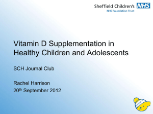 Effects of Vitamin D supplementation on bone density in healthy