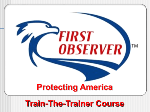 First Observer™ Train-The