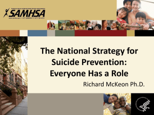 Everyone Has a Role - National Action Alliance for Suicide Prevention
