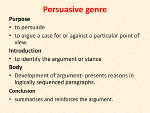Writing persuasively