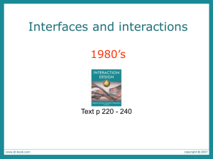 Interfaces and Interactions: 1980`s