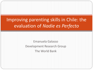 Improving parenting skills in Chile: the evaluation of Nadie es Perfecto