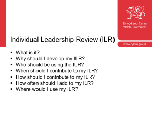 Completing your ILR