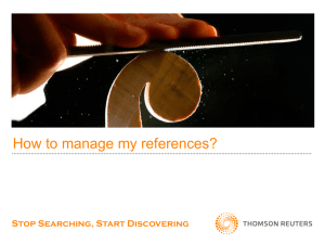 How to manage my references