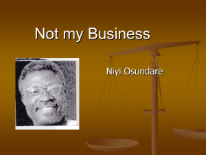 Not my Business by Niyi Osundare