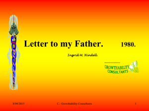 Letter to my Father.