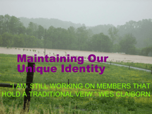 Maintining Our Unique Identity