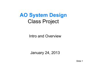 PowerPoint Presentation - AO System Design