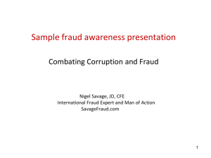 fraud awareness programs - Guide to Combating Corruption