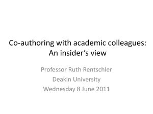 How can I co-author with academic colleagues?