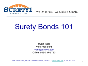 Surety Bonds 101
