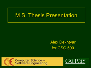 M.S. Thesis Presentation