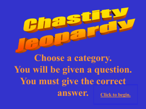 Chastity Jeopardy