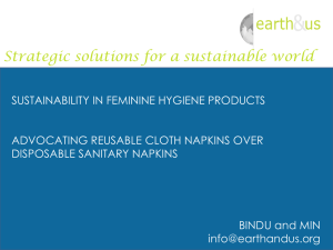 Why we advocate reusable feminine hygiene products over