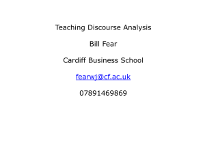 Delivering teaching of discourse analysis as part of an OB course