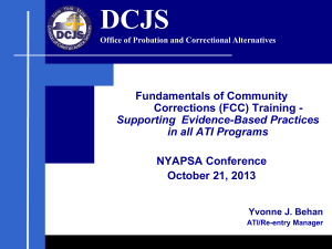 Fundamentals of Community Corrections (FCC) Training