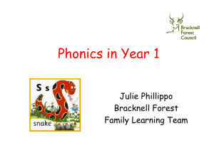 Phonics in Year 1 - Warfield Church of England Primary School