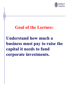 Cost of Capital Lecture