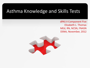 Asthma Knowledge and Skills Tests