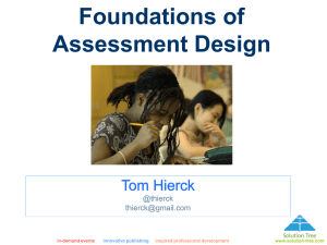 Foundations of Assessment Design 2