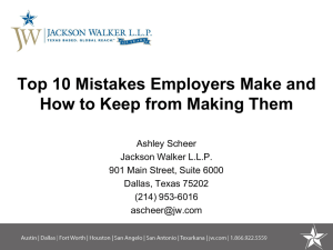 Top 10 Mistakes Employers Make and How to Keep