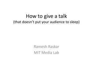How to give a talk (that doesn*t put your audience