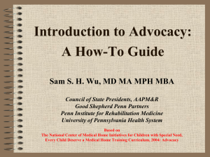 Introduction to Advocacy: A How-To Guide PowerPoint Presentation