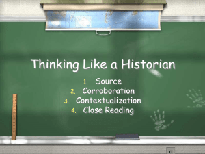 Thinking Like a Historian