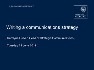 Writing a communications strategy