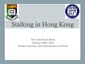 Stalking in Hong Kong