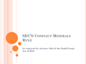SEC`S Conflict Minerals Rule