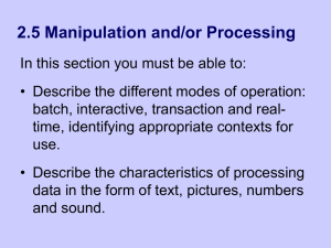 Manipulation and/or Processing - Computing and ICT in a Nutshell