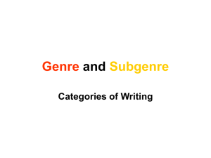 Genre and Subgenre - ereadingworksheets