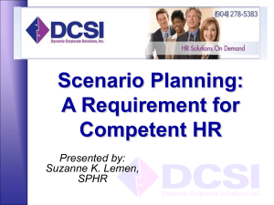 Scenario Planning A Requirement for HR