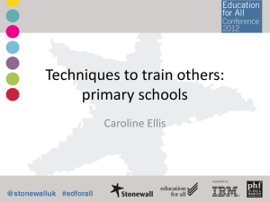 Techniques to train others in primary schools