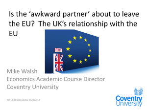 The UK`s relationship with the EU