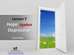 Lesson 7 - Hope Against Depression