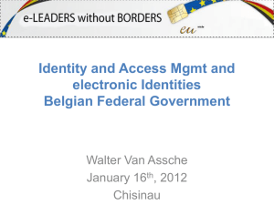 Belgian Federal Government - W. Van Assche