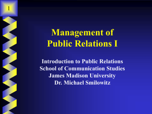 Public Relations as a Management Function