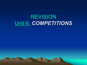 REVISION Unit 6: COMPETITIONS