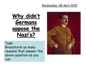 Why didn`t Germans oppose the Nazi`s?